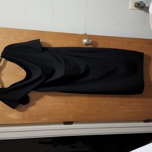 ASOS curved pleated shoulder pencil dress